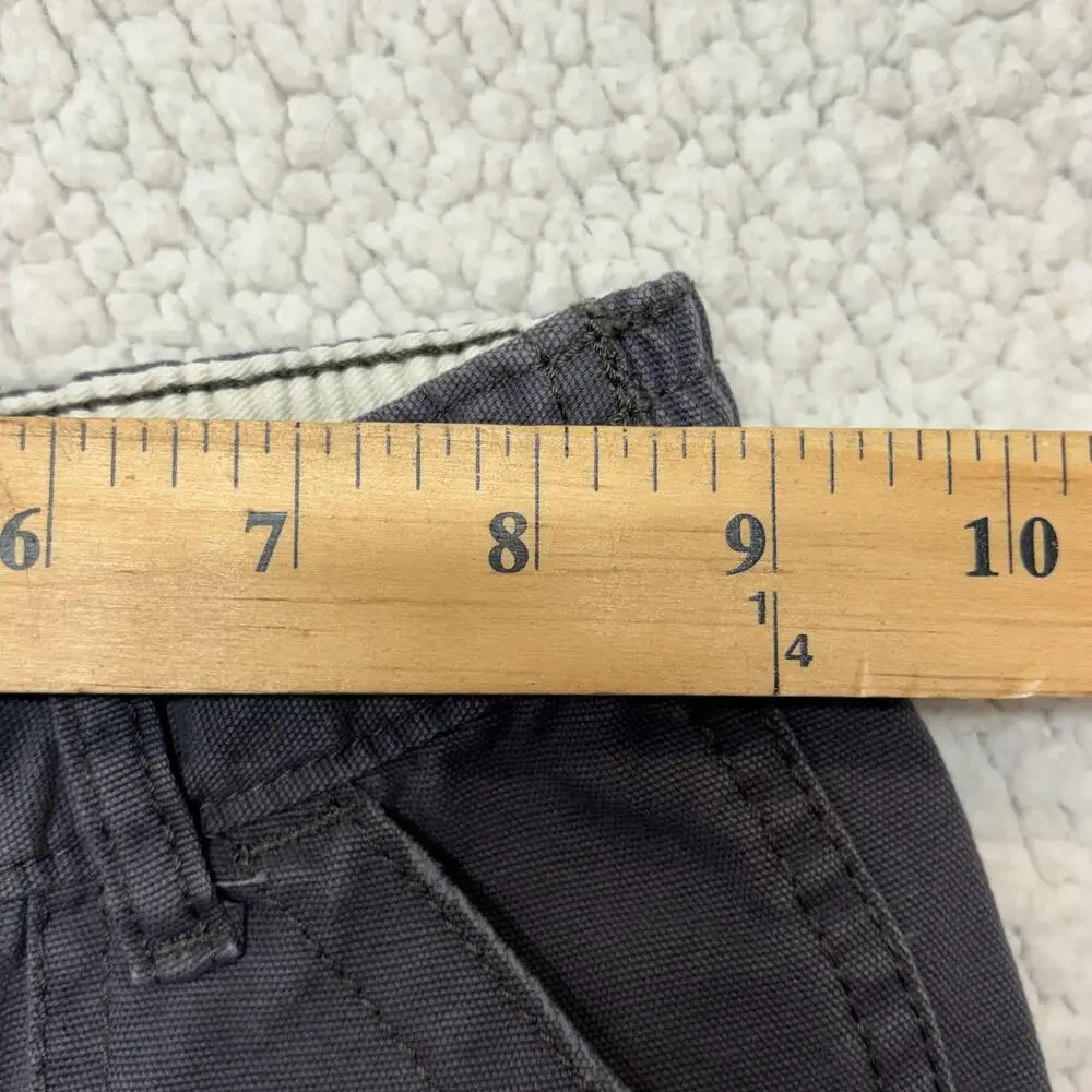 OshKosh B'gosh Utility Pants Toddler 3T Charcoal Gray Canvas Baggy Fit Straight